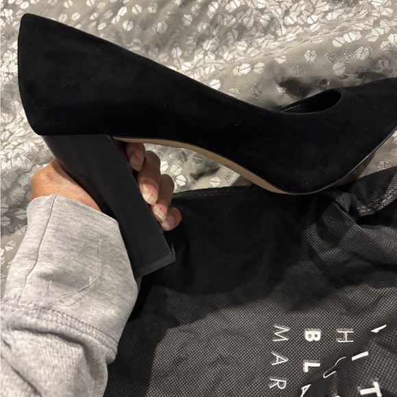 White House Black Market Black Heeled Pumps - Picture 3 of 4